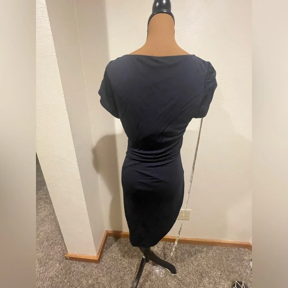 Inc black shirt sleeve dress with butterfly beaded detail - Picture 5 of 8